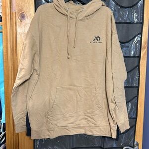 Men’s first light tan hoodie